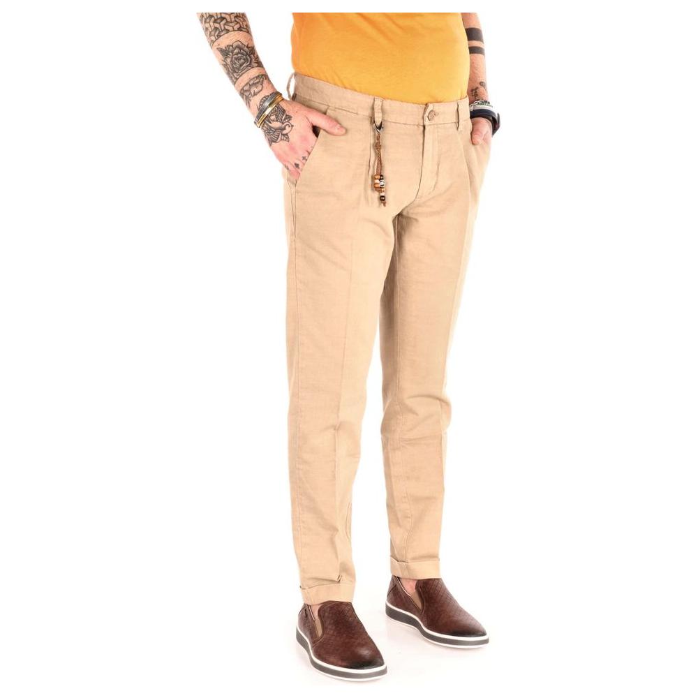 Yes Zee Chic Beige Cotton Chino Trousers beige-cotton-jeans-pant-6 product-12107-199789701-71dc943f-b8d.jpg