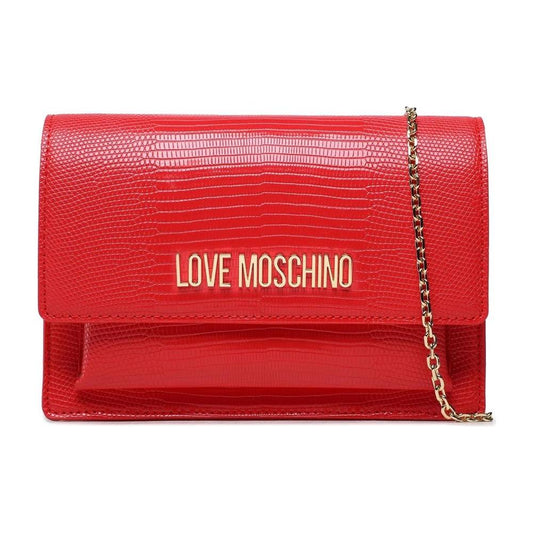 Love Moschino Chic Faux Leather Shoulder Bag red-artificial-leather-crossbody-bag-1