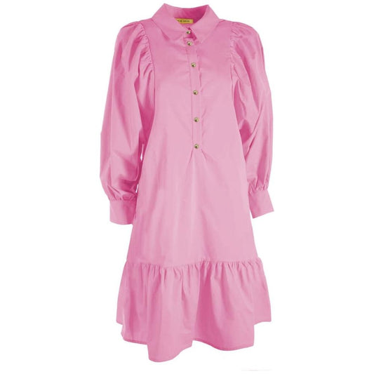 Yes Zee Elegant Cotton Dress with Gathered Sleeves pink-cotton-dress-4 product-12165-327206332-e844807c-223.jpg