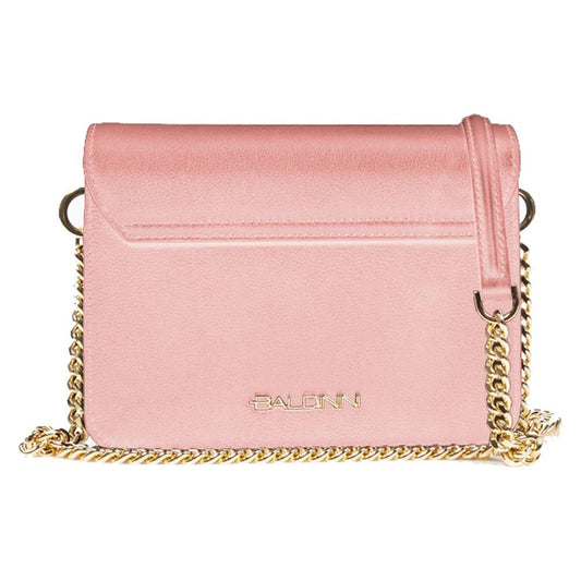 Baldinini Trend Elegant Pink Calfskin Handbag with Chain Strap pink-leather-di-calfskin-handbag product-12242-507430285-5bf6360a-aa5.jpg
