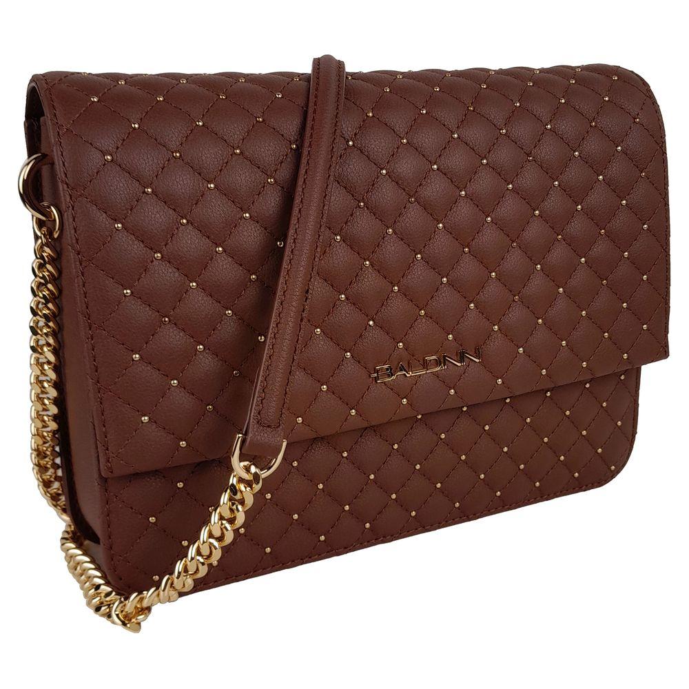 Baldinini Trend Chic Quilted Calfskin Shoulder Bag with Studs brown-leather-di-calfskin-crossbody-bag product-12272-1565380462-28db4243-6e4.jpg