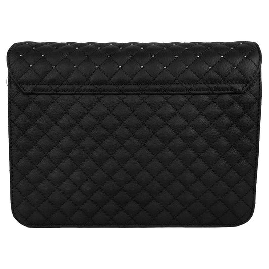 Baldinini Trend Quilted Calfskin Shoulder Bag with Stud Detailing black-leather-di-calfskin-crossbody-bag-3