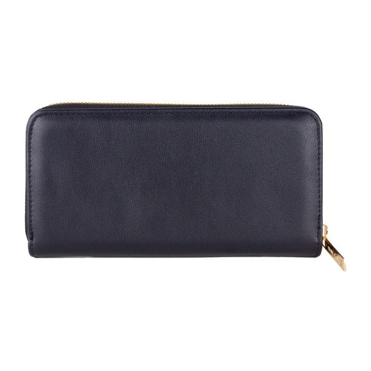 Baldinini Trend Elegant Leather Zip Wallet - Sleek Black black-leather-wallet-6