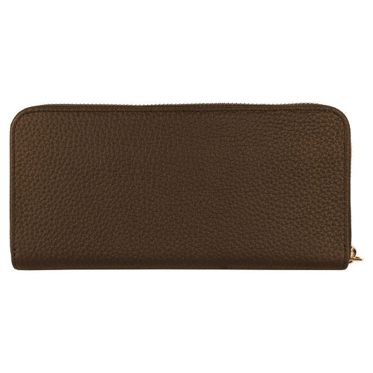 Baldinini Trend Exquisite Leather Zip Wallet in Brown brown-leather-wallet-2