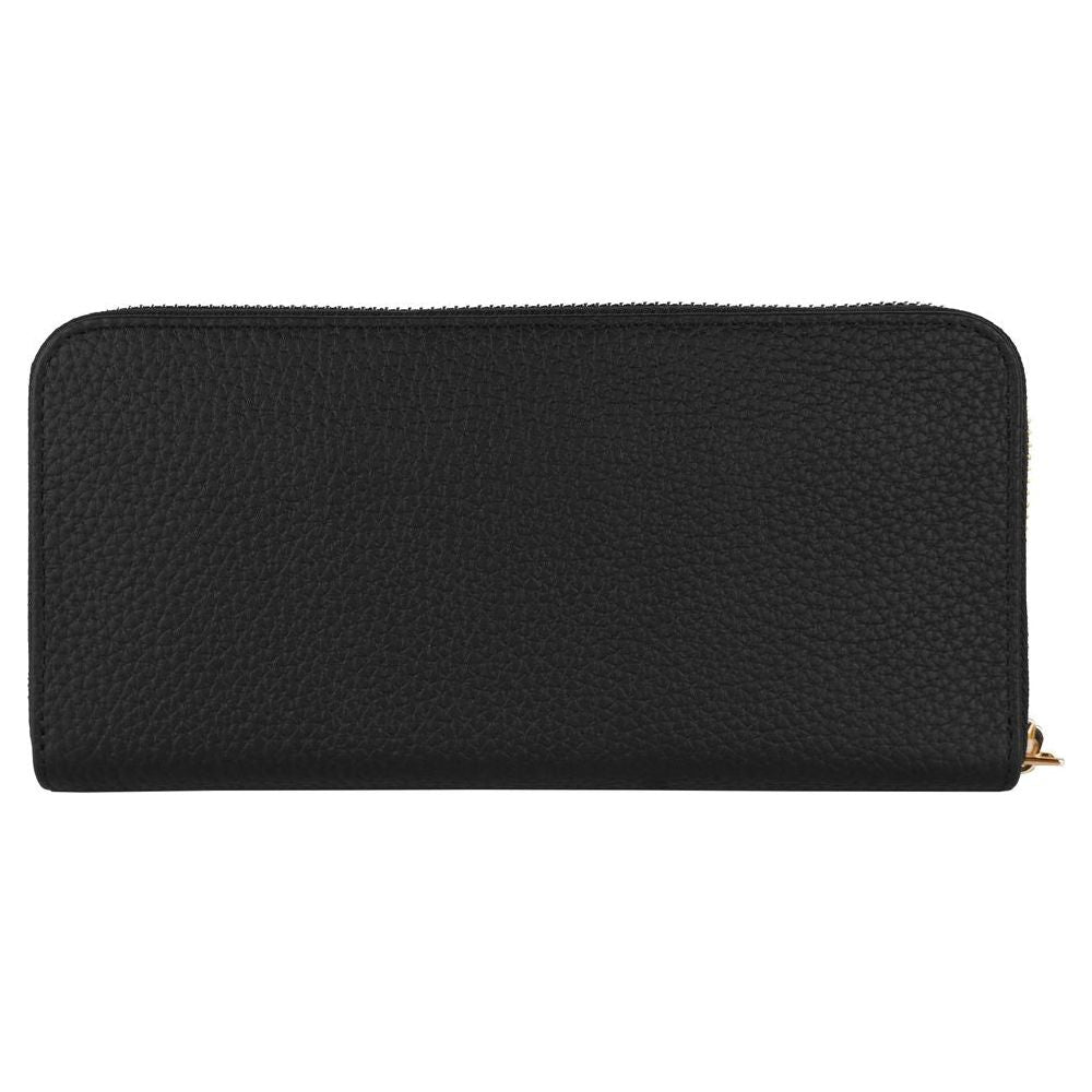 Baldinini Trend Elegant Leather Zip Wallet - Timeless Accessory black-leather-wallet-7 product-12282-1502211186-f6f45d35-48f.jpg