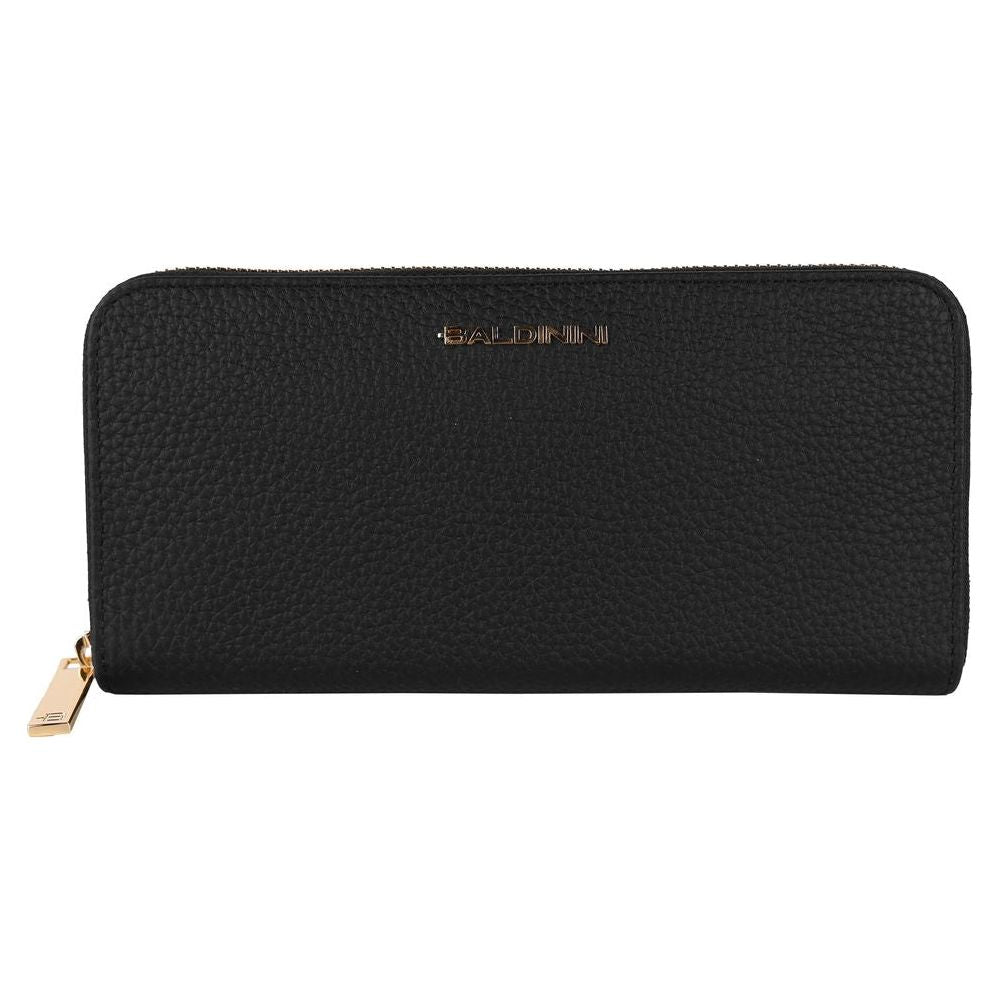Baldinini Trend Elegant Leather Zip Wallet - Timeless Accessory black-leather-wallet-7 product-12282-2001923663-eac0def1-404.jpg