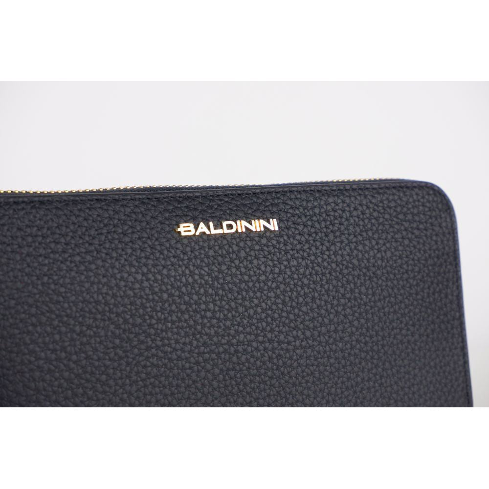 Baldinini Trend Elegant Leather Zip Wallet - Timeless Accessory black-leather-wallet-7 product-12282-2007223208-cfa3cace-05e.jpg