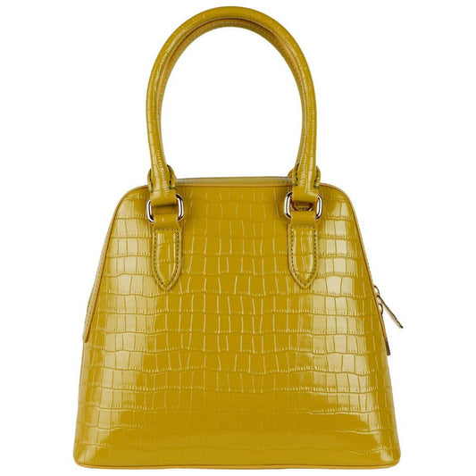 Baldinini Trend Pistachio Python Print Calfskin Handbag green-leather-di-calfskin-handbag