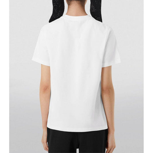 Burberry | White Cotton T-Shirt| McRichard Designer Brands   