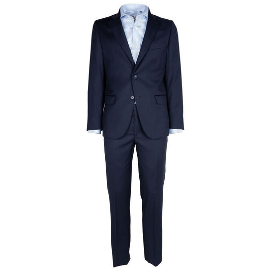 Made in Italy Elegant Wool Suit in Deep Blue blue-wool-vergine-suit-1