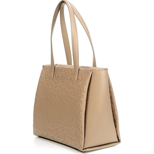 Cavalli Class | Beige Leather Di Calfskin Shoulder Bag| McRichard Designer Brands   