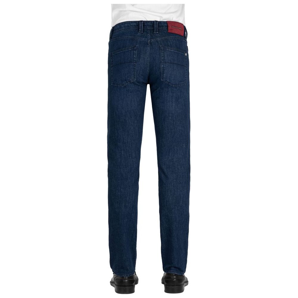 Tramarossa Elegant Stretch Cotton Men's Jeans blue-cotton-jeans-pant-103