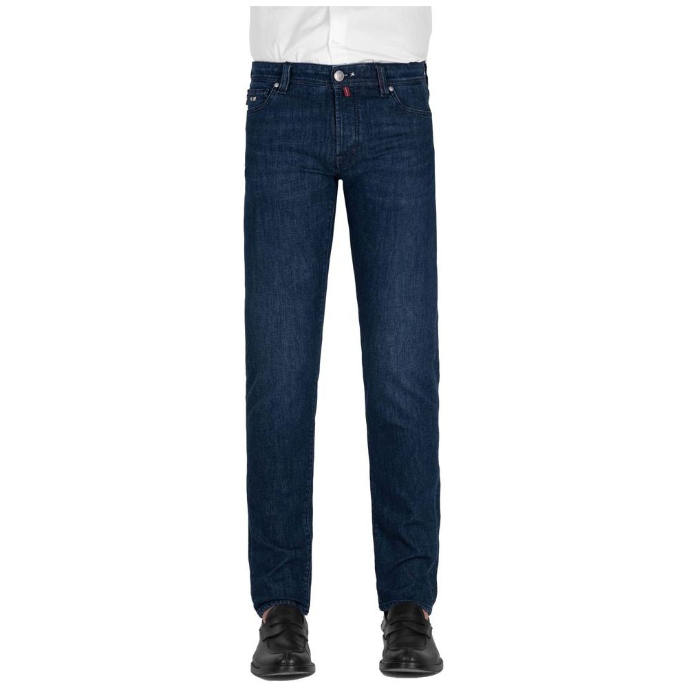 Tramarossa Elegant Stretch Cotton Men's Jeans blue-cotton-jeans-pant-103