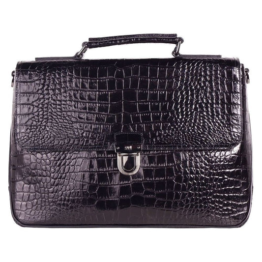 Cavalli Class Elegant Python-Print Calfskin Briefcase black-leather-di-calfskin-briefcase-2 product-12395-2074613583-06c6d70f-805.jpg