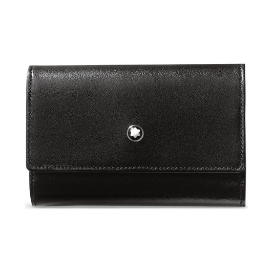 Montblanc Elegant Black Calfskin Leather Key Case black-leather-wallet-8