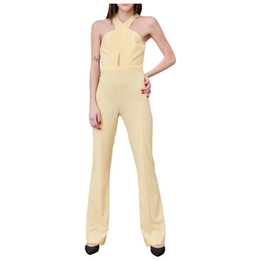 Patrizia Pepe Radiant Canary Yellow Stretch Jumpsuit Dress yellow-polyester-dress-1 product-12413-1960197411-d2233b33-34b.jpg