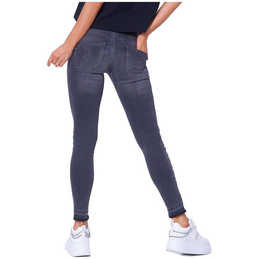 Patrizia Pepe Chic High-Waisted Grey Skinny Jeggings gray-cotton-jeans-pant-4 product-12422-1777584401-24e2b019-4af.jpg