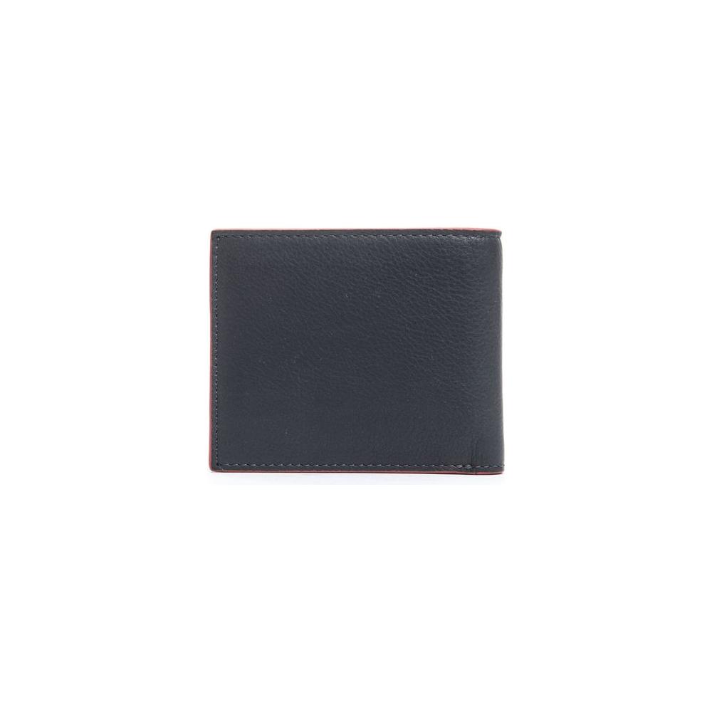 Cerruti 1881 Elegant Blue Leather Bi-Fold Wallet blue-calf-leather-wallet-2