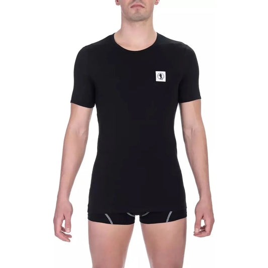 Bikkembergs Elegant Crew Neck T-Shirt in Black MAN T-SHIRTS black-cotton-t-shirt-12