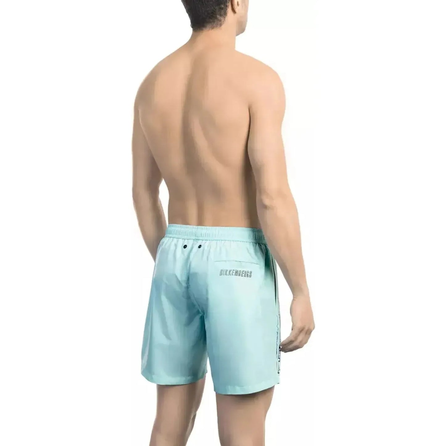 Bikkembergs Elegant Degradé Swim Shorts for Men light-blue-polyester-swimwear-4