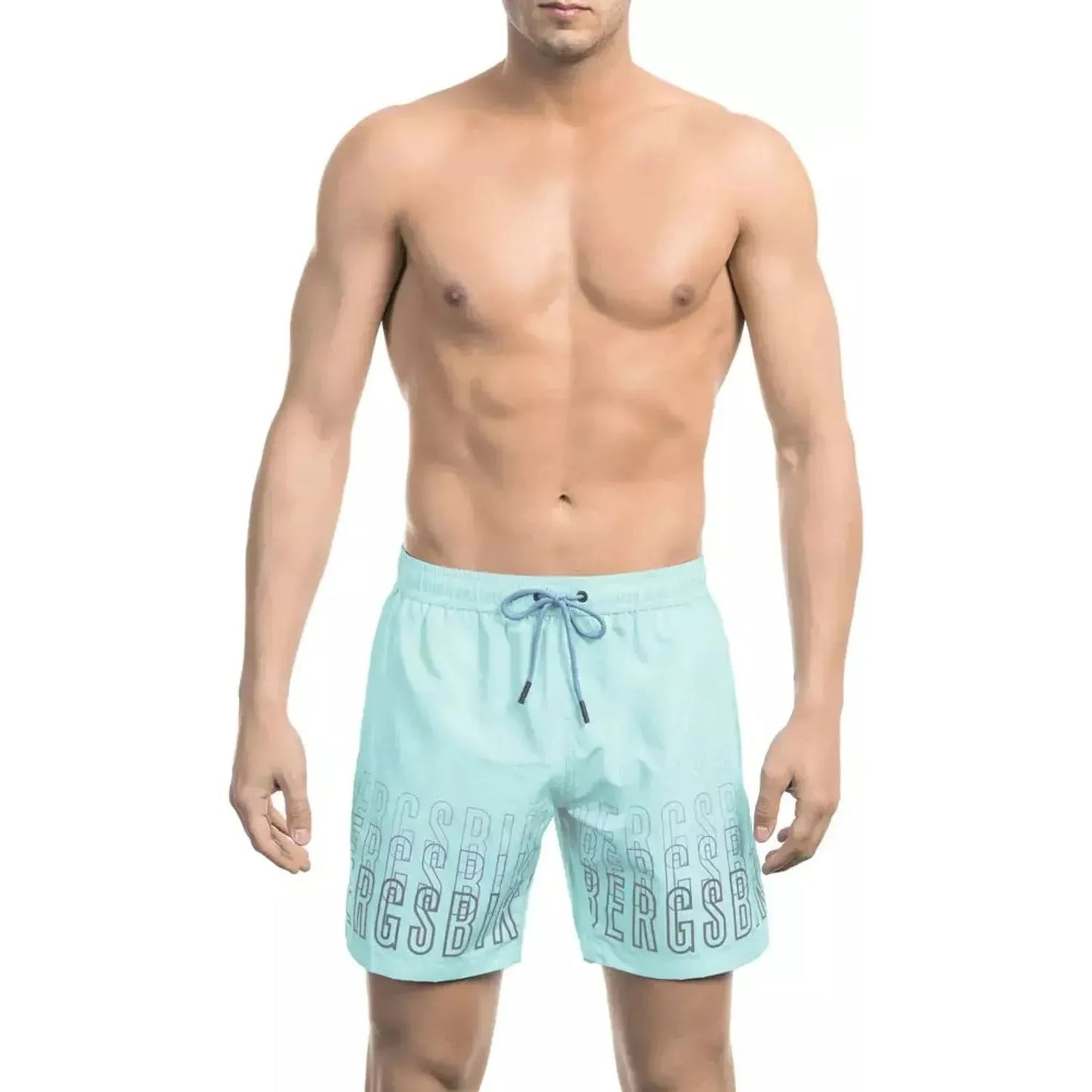 Bikkembergs Elegant Degradé Swim Shorts for Men light-blue-polyester-swimwear-4