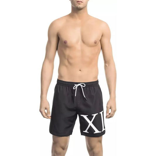 Bikkembergs Elegant Degradé Swim Shorts with Pockets black-polyester-swimwear-8