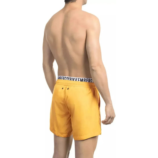 Bikkembergs Vibrant Orange Swim Shorts light-blue-polyester-swimwear-6