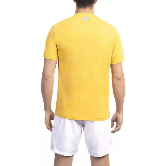 Bikkembergs Sunny Yellow Cotton Tee with Back Logo Detail yellow-cotton-t-shirt-1