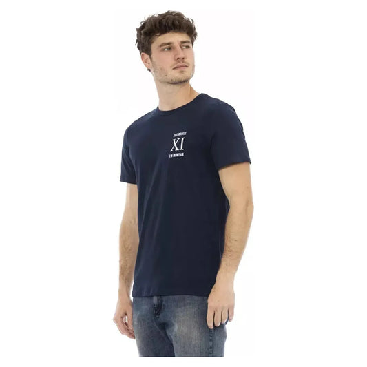 Bikkembergs Army Cotton T-Shirt with Front Print blue-cotton-t-shirt-6
