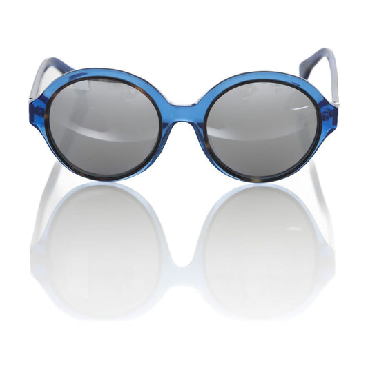 Frankie Morello Chic Transparent Blue Round Sunglasses blue-acetate-sunglasses