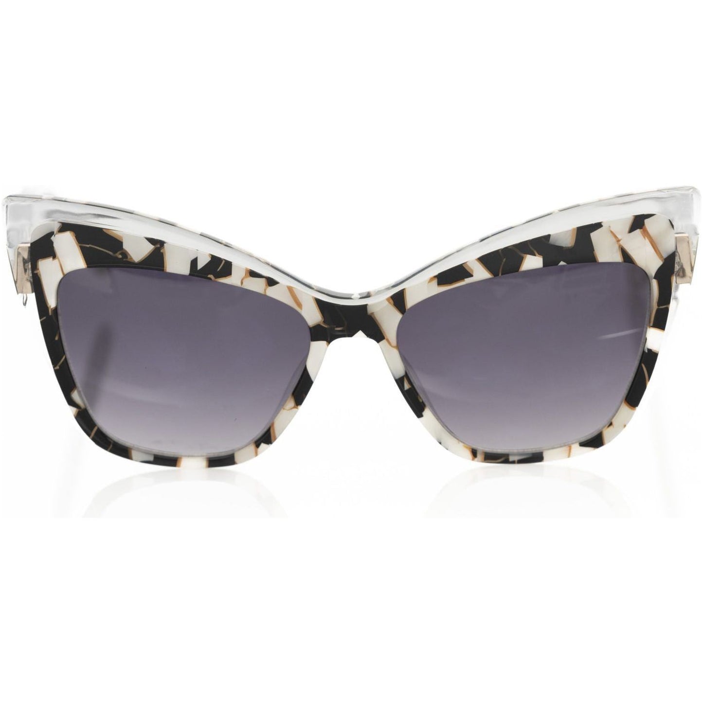 Frankie Morello Chic Cat Eye Sunglasses with Pearly Accent multicolor-acetate-sunglasses