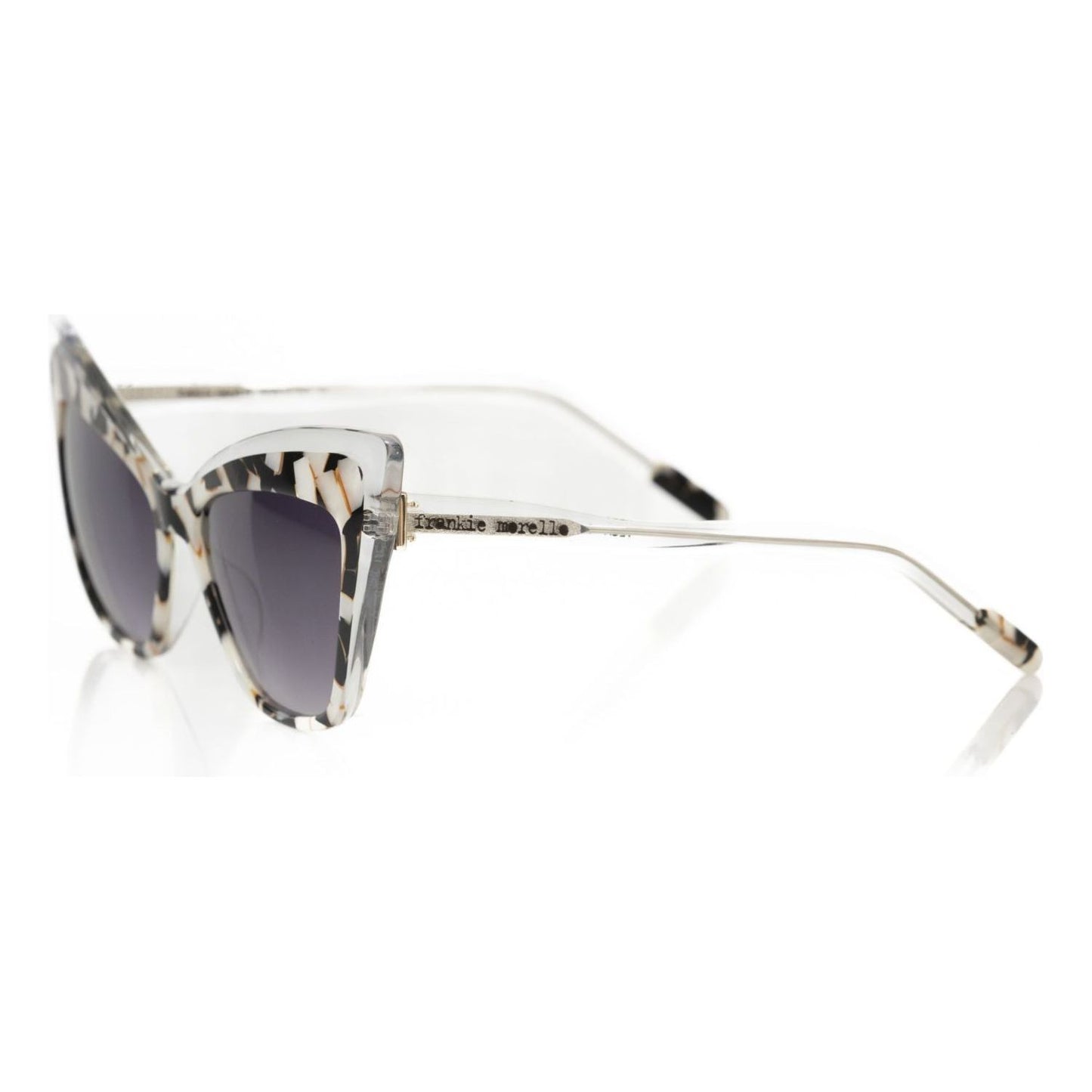 Frankie Morello Chic Cat Eye Sunglasses with Pearly Accent multicolor-acetate-sunglasses