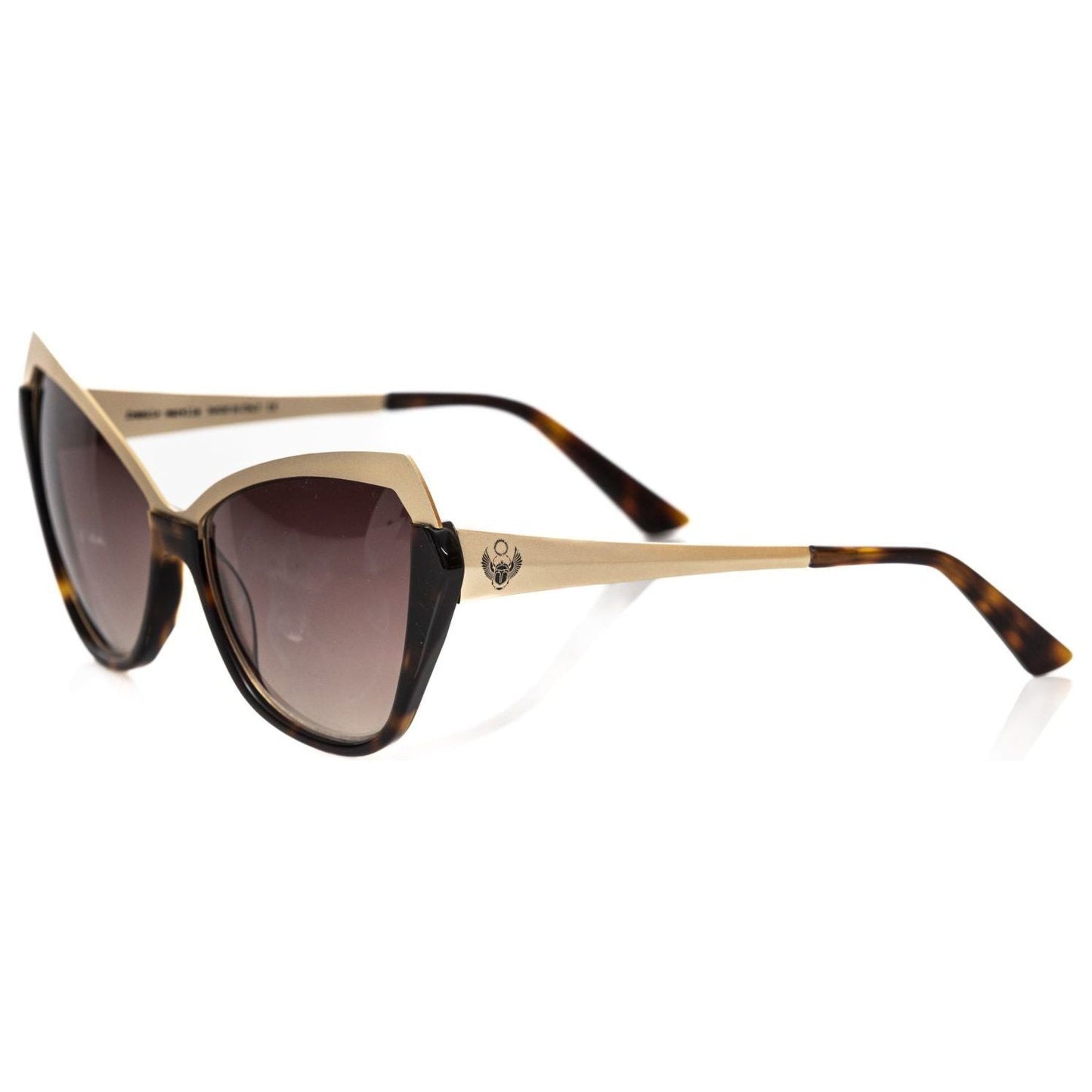 Frankie Morello Chic Cat Eye Sunglasses with Gold Accents black-acetate-sunglasses-1