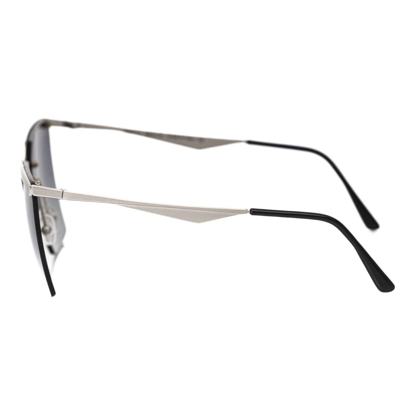 Frankie Morello Elegant Silver Clubmaster Sunglasses silver-metallic-fibre-sunglasses-6