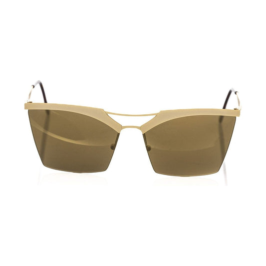 Frankie Morello Chic Gold-Toned Clubmaster Sunglasses gold-metallic-fibre-sunglasses-2