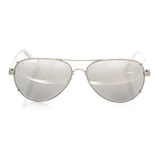 Frankie Morello Elegant Aviator Eyewear with Smoked Lenses silver-metallic-fibre-sunglasses-3