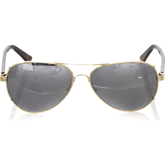 Frankie Morello Aviator Elegance Sunglasses in Gold gold-metallic-fibre-sunglasses