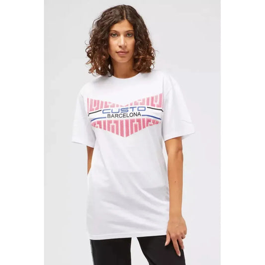 Custo Barcelona Chic Oversized Front Print Tee white-cotton-tops-t-shirt-4