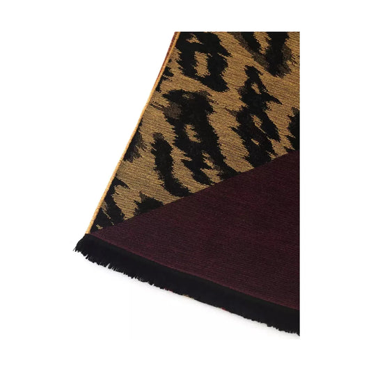 Cavalli Class Exotic Animalier Fantasy Logo Scarf brown-wool-scarf-1 Scarves product-22208-1530640679-22-32c282e4-57d.webp
