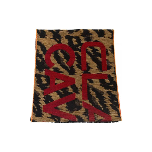 Cavalli Class Exotic Animalier Fantasy Logo Scarf Scarves brown-wool-scarf-1 product-22208-1740659229-22-e48d02e9-1ea.webp