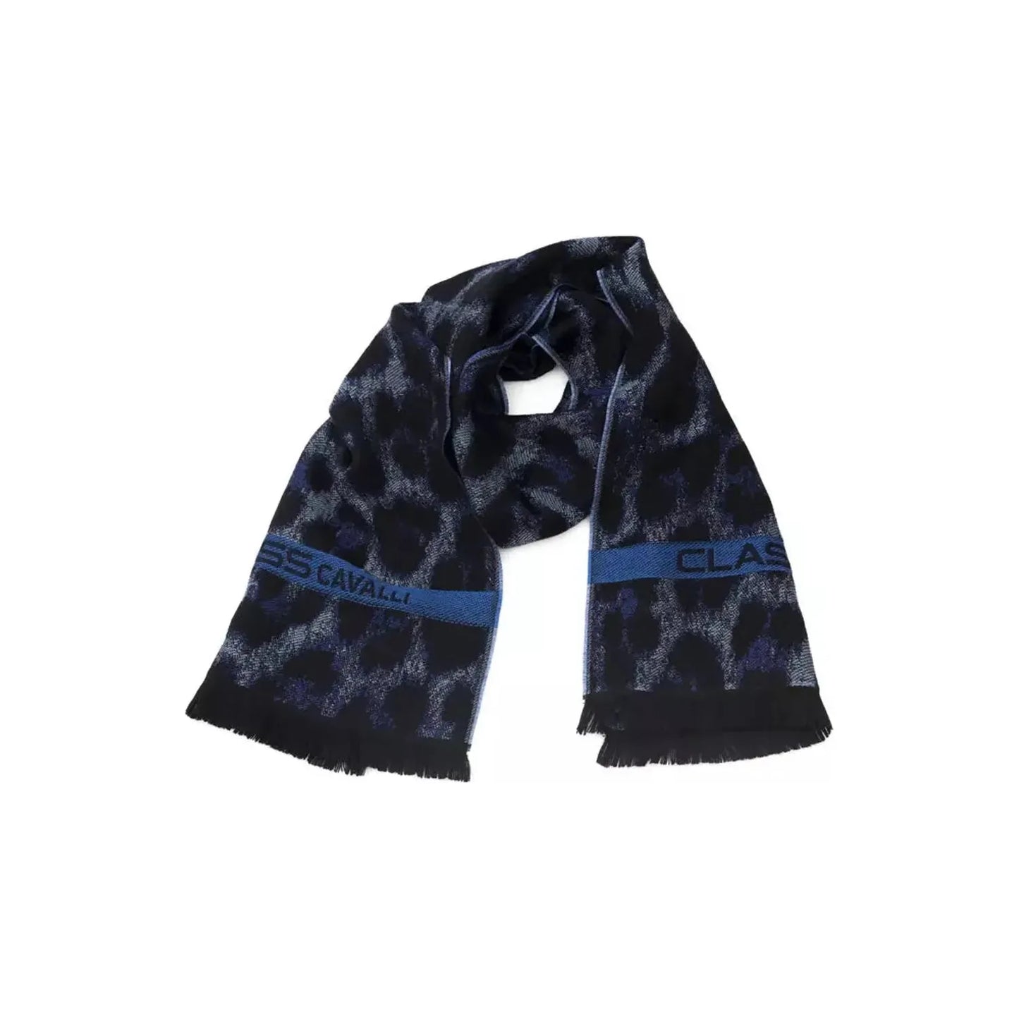 Cavalli Class Animalier Fantasy Logo Luxury Scarf Scarves blue-wool-scarf-1 product-22209-897223231-21-9f321a5e-300.webp