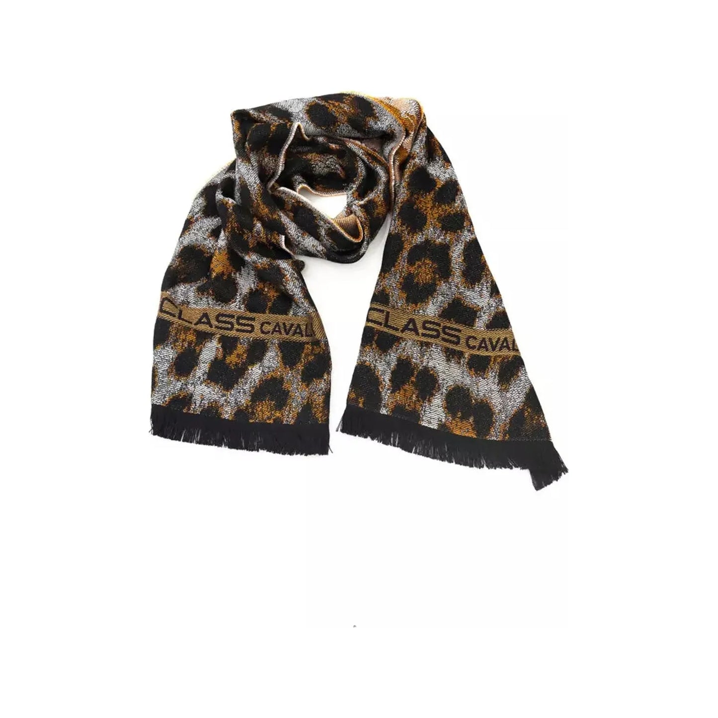 Cavalli Class Elegant Animalier Fantasy Logo Scarf Scarves brown-wool-scarf product-22211-322568634-23-205d518d-d12.webp