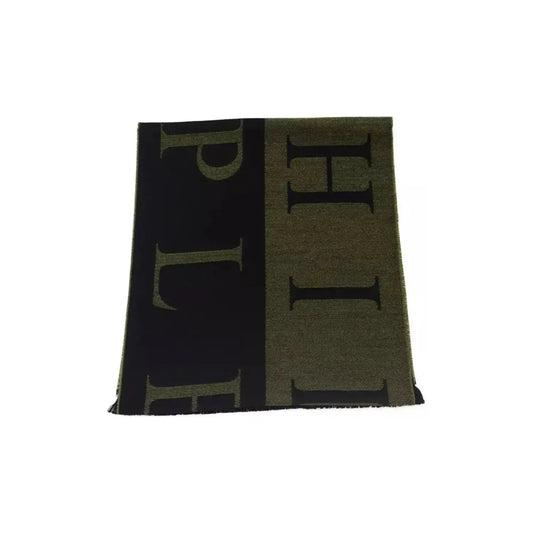 Philipp Plein Elegant Green Fringed Scarf Wool Wrap Shawl Scarf green-wool-scarf product-22235-1328791345-27-50223fdb-f34.webp