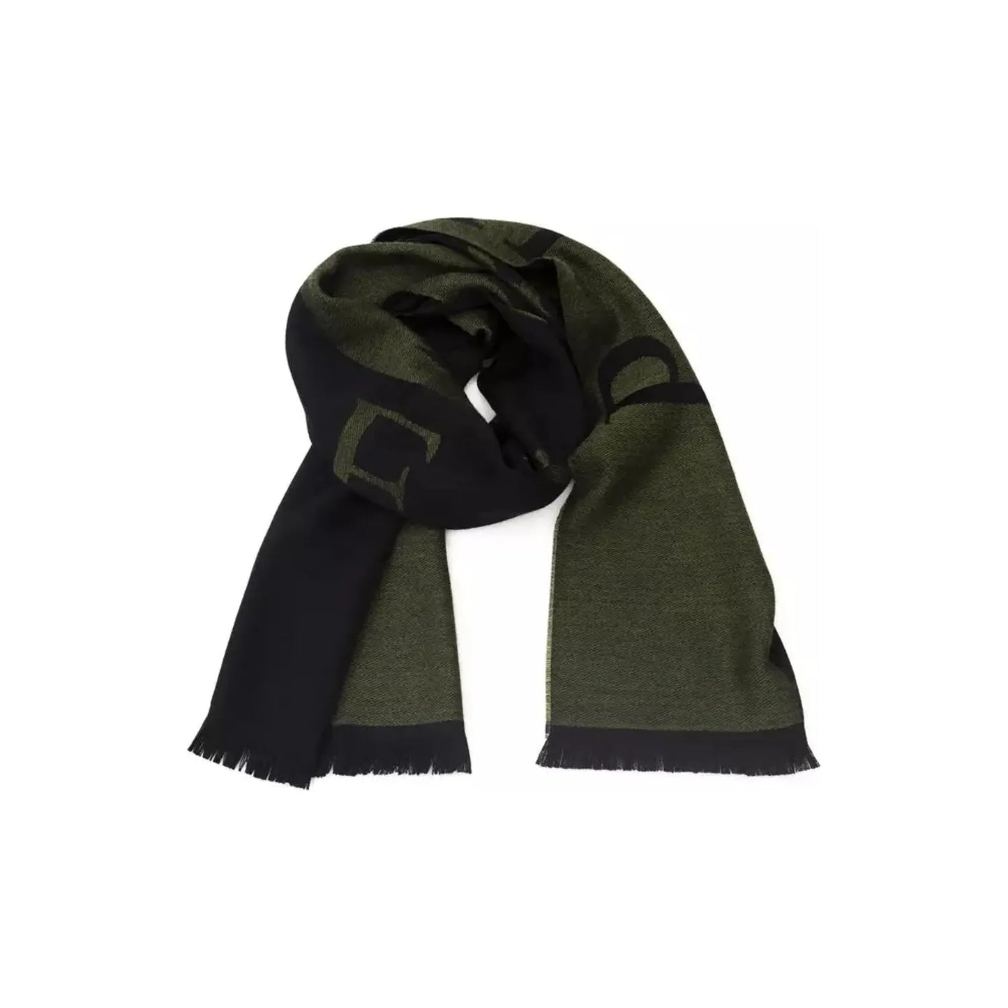 Philipp Plein Elegant Green Fringed Scarf green-wool-scarf Wool Wrap Shawl Scarf product-22235-539056814-24-f6cc9d95-ee2.webp