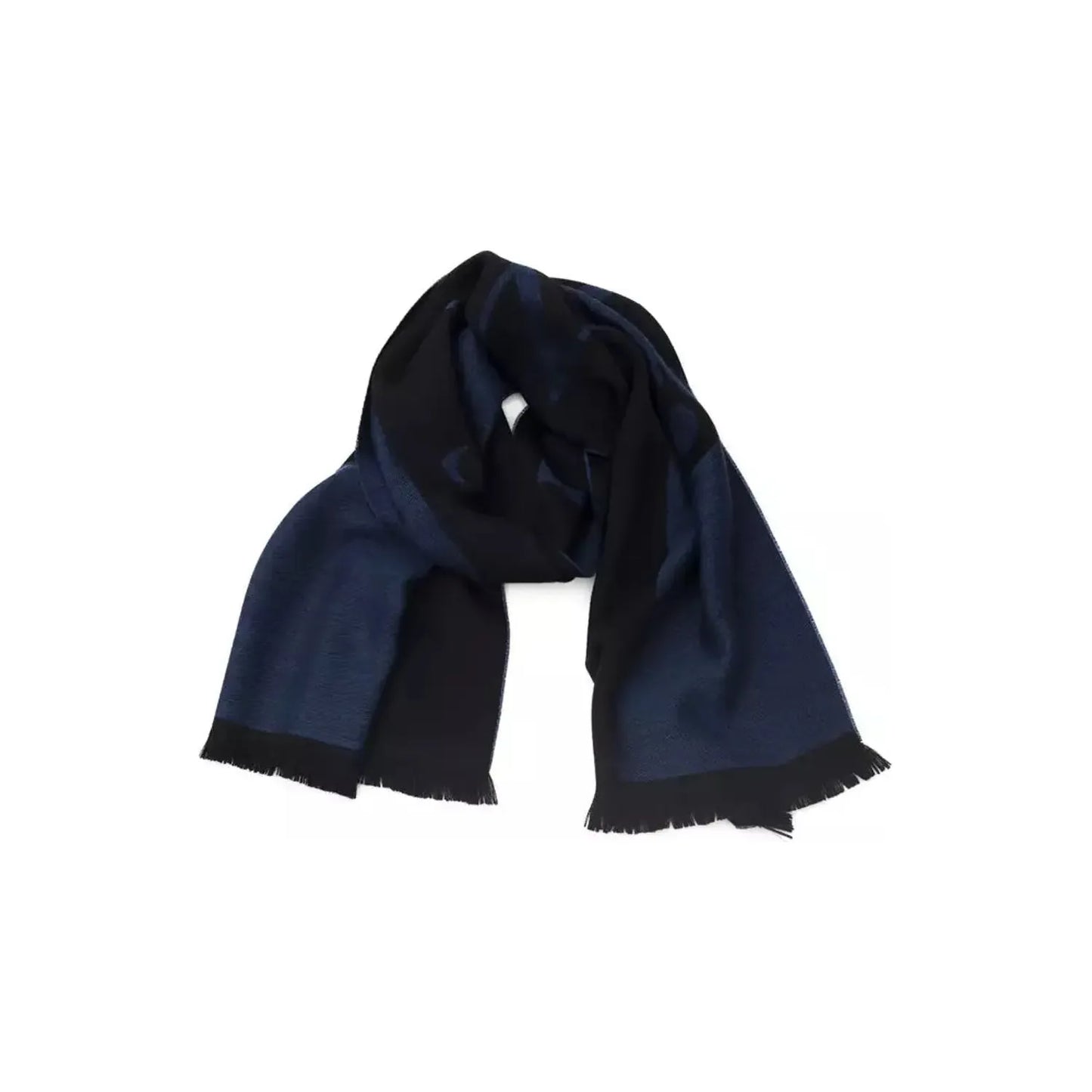 Philipp Plein Elegant Blue Wool-Blend Fringed Scarf Wool Wrap Shawl Scarf blue-wool-scarf-5 product-22237-1006883727-23-76da1676-d16.webp