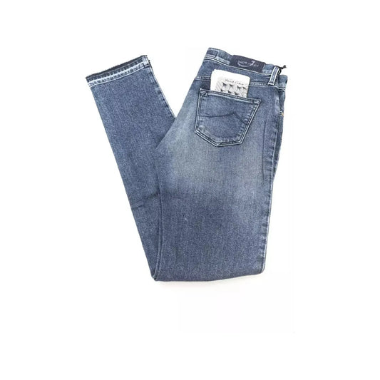 Jacob Cohen Elegant Slim-Fit Fringe Jeans blue-cotton-jeans-pant-46