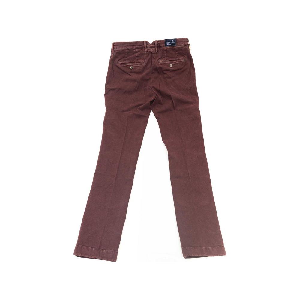 Jacob Cohen Elegant Burgundy Chino Model Trousers burgundy-cotton-jeans-pant-5