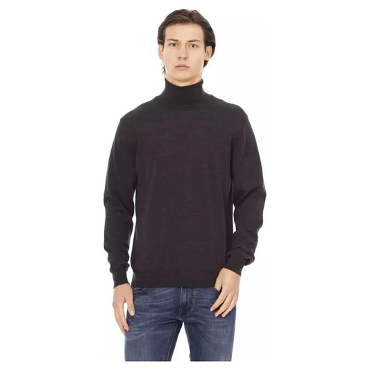 Baldinini Trend Elegant Turtleneck Brown Sweater brown-sweater
