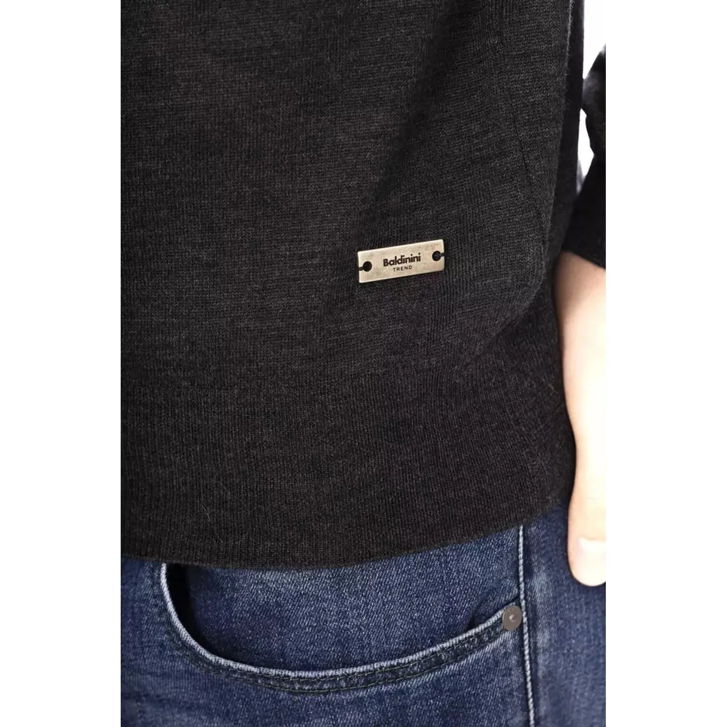 Baldinini Trend Elegant Crewneck Monogram Sweater gray-sweater-1 product-22433-1885815814-22-8b0110a1-918.webp