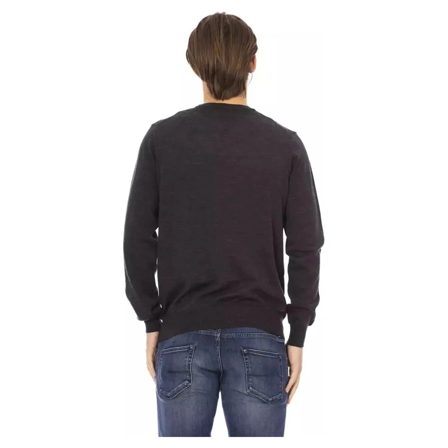 Baldinini Trend Elegant Crewneck Monogram Sweater gray-sweater-1 product-22433-1933634736-23-8e75d515-5ab.webp